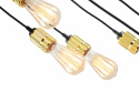 Taklampa \'10 Cords\' - Svart/Mässing
