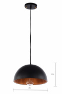 Taklampa \'Screw\' S - Svart/Guld