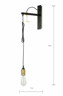 Vägglampa \'1 Cord\' - Mässing/Svart