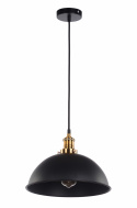 Taklampa kupol retro - Mässing och svart