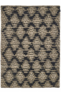 Matta Harlequin svart/natur - 50 x 70 cm