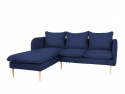 Divansoffa \'Posh\'- Blå/trä 3-sits