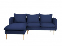 Divansoffa \'Posh\'- Blå/trä 3-sits