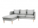 Divansoffa \'Posh\'- Platinagrå/Trä 3-sits