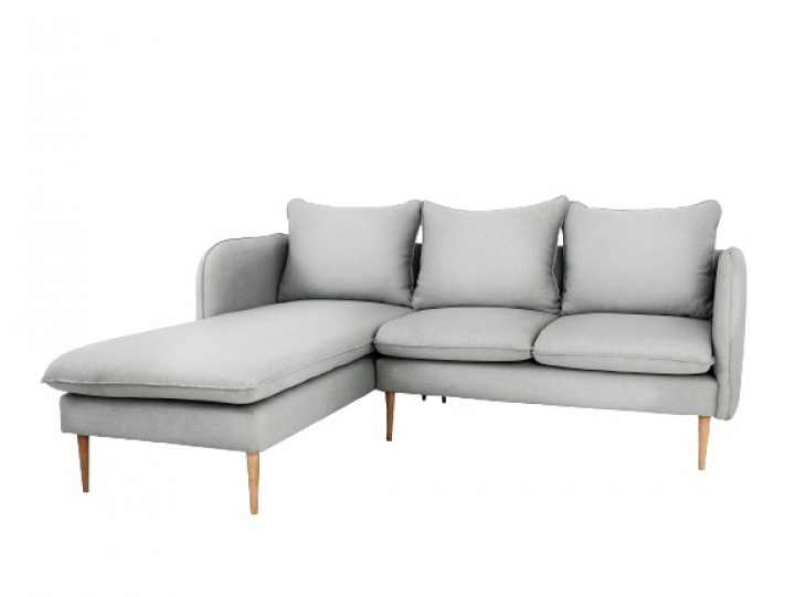 Divansoffa \'Posh\'- Platinagrå/Trä 3-sits i gruppen Möbler / Soffor hos Reforma (SF040POSH-L-ET90)