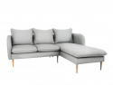 Divansoffa \'Posh\'- Platinagrå/Trä 3-sits