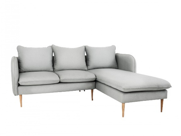 Divansoffa \'Posh\'- Platinagrå/Trä 3-sits i gruppen Möbler / Soffor hos Reforma (SF040POSH-P-ET90)