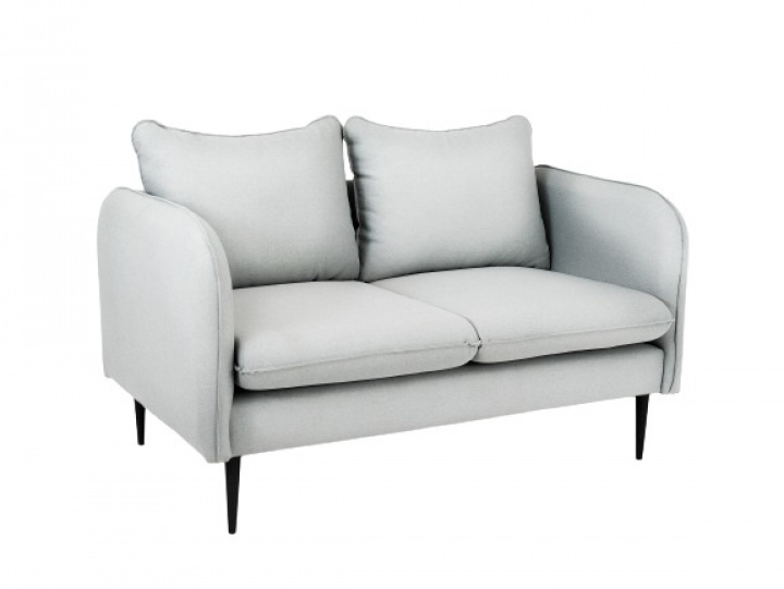 Soffa \'Posh\'- 2-sits Platinagr/Svart i gruppen MBLER / Sittmbler / Soffor hos Reforma (SF041POSH2-ET9002)