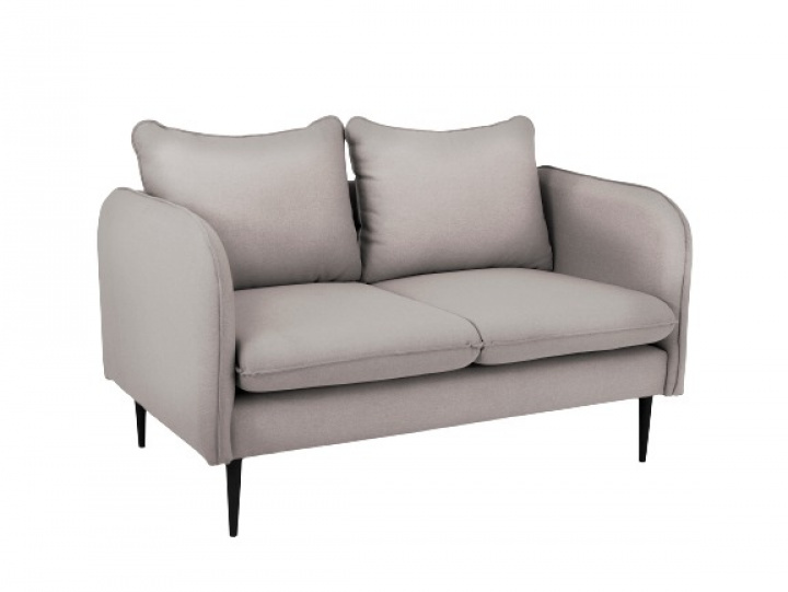 Soffa \'Posh\'- 2-sits Stlgr/Svart i gruppen RUM / Vardagsrum / Soffor hos Reforma (SF041POSH2-ET9102)