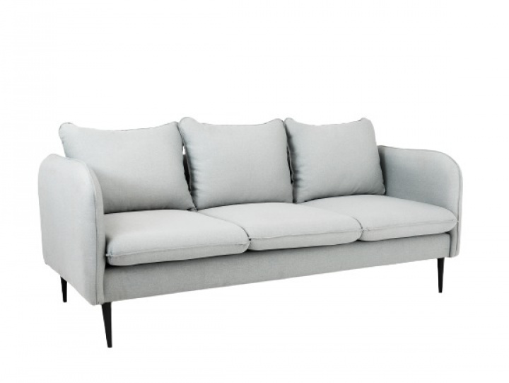 Soffa \'Posh\'- 3-sits Platinagr/Svart i gruppen RUM / Vardagsrum / Soffor hos Reforma (SF041POSH3-ET9002)