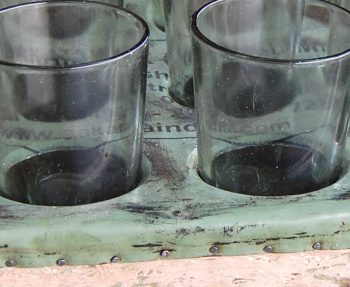 Vintage bricka - 12 glas