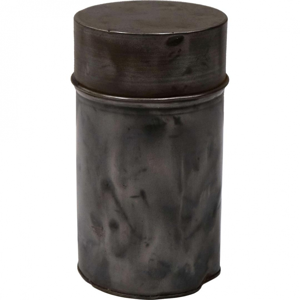 Vintage metallhink med lock