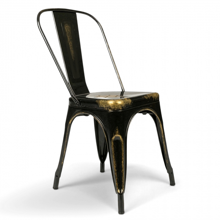 Stol 'Montmartre' - Vintage svart/antik