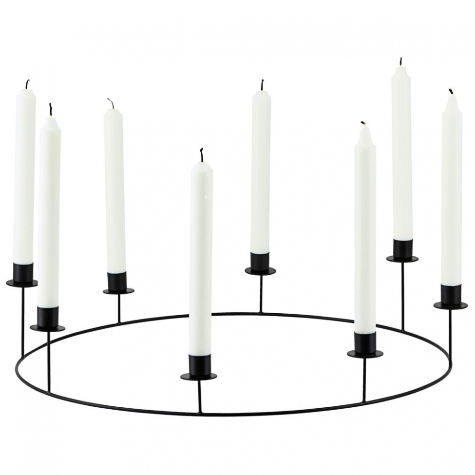 Ljusstake \'Ring\' - Svart