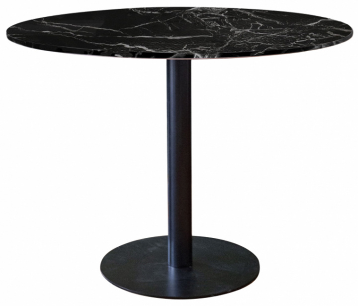 Matbord 'Marbleous' Runt 100cm - Svart 