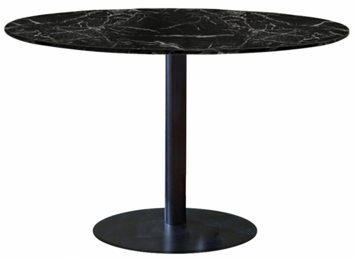 Matbord 'Marbleous' Runt 120cm - Svart 