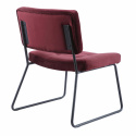 Fåtölj \'Kelly\' - Burgundy/Sammet