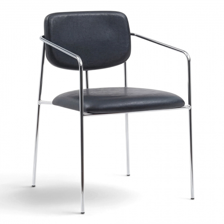 Karmstol 'Ebba' - Svart/Silver