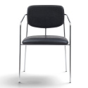 Karmstol \'Ebba\' - Svart/Silver