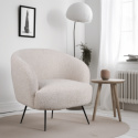 Fåtölj \'Capri\' - Beige/Bouclé