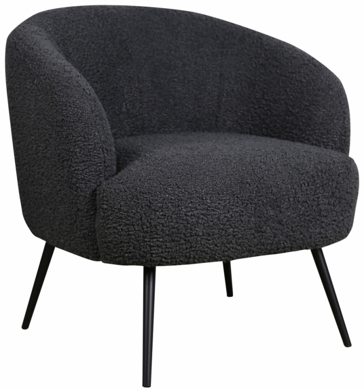 Fåtölj 'Capri' - Grå/Bouclé