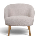 Fåtölj \'Capri\' träben - Beige/Bouclé