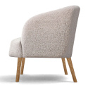 Fåtölj \'Capri\' träben - Beige/Bouclé