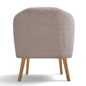 Fåtölj \'Capri\' träben - Beige/Bouclé