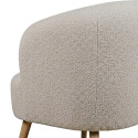 Fåtölj \'Capri\' träben - Beige/Bouclé