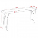 Sidobord Vintage 170x40cm - Svart 