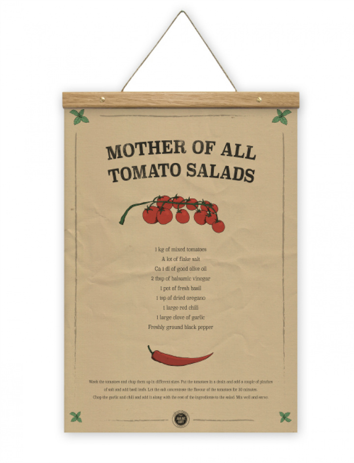 Tomato Salad - poster & hngare i gruppen RUM / Vardagsrum / Skyltar / Tavlor / Posters hos Reforma (Tomatosalad_A3)