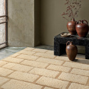 Ryamatta \'Leknes Handvävd Ull\' - Beige