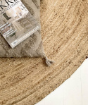 Rund matta \'Flätan\' 200cm - Jute