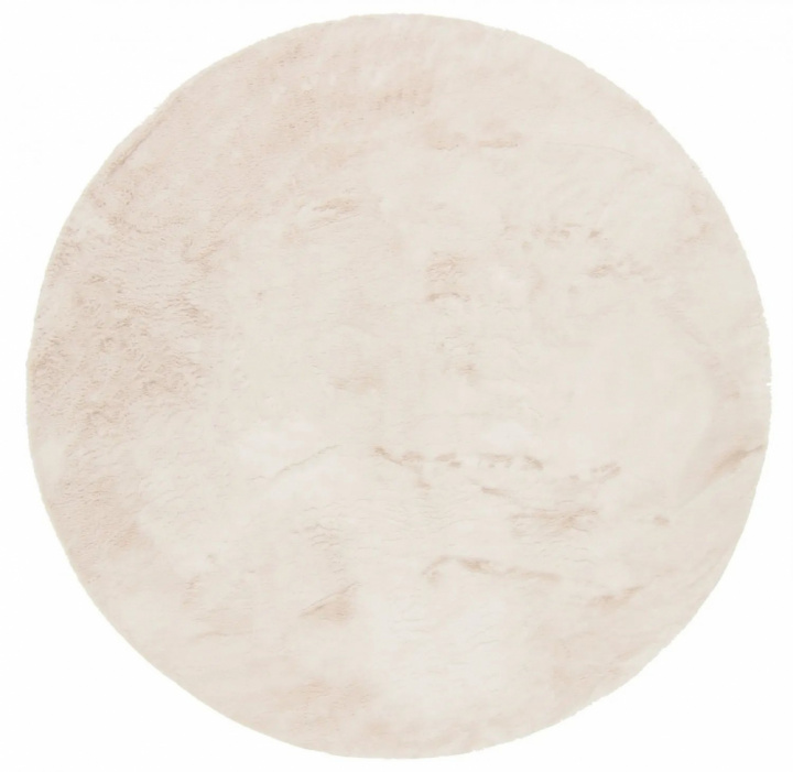 Rund matta \'Arnaga Super Soft\' 80cm - Beige i gruppen Inredning / Mattor / Ryamattor hos Reforma (V10165187)