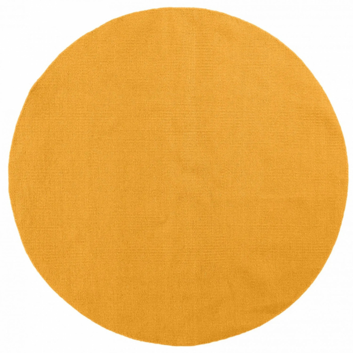 Rund matta \'Hamilton\' 200cm - Saffron i gruppen Inredning / Mattor / Ullmattor hos Reforma (V10167824)