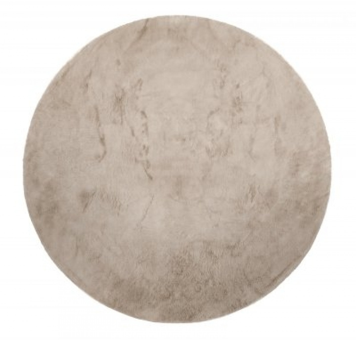Rund Matta \'Aranga Super Soft Fur\' 120cm - Brun i gruppen Inredning / Mattor / Ryamattor hos Reforma (V10185022)