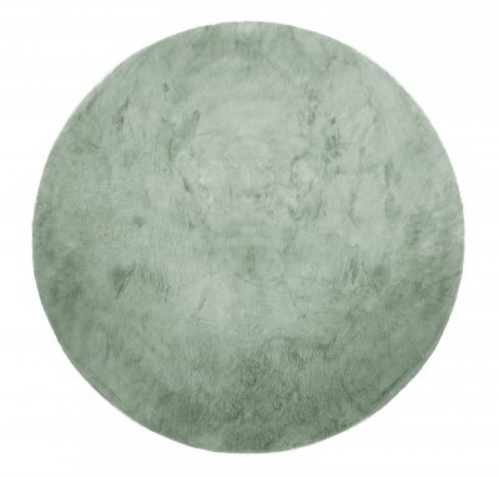 Rund Matta \'Aranga Super Soft Fur\' 160cm - Grön i gruppen Inredning / Mattor / Ryamattor hos Reforma (V10185037)