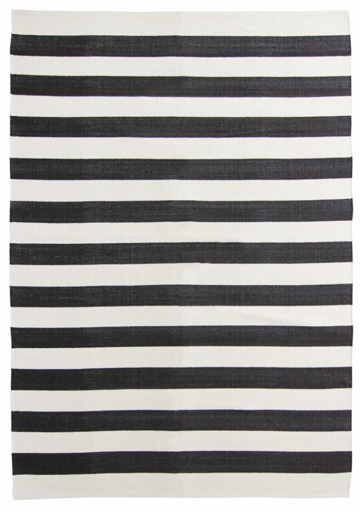 Bomullsmatta \'Nilo\' 80x200cm - Vit/Svart i gruppen Inredning / Mattor / Vävda Mattor hos Reforma (V10188119)