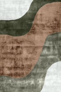 Wiltonmatta \'Barcelona\' 200x280cm - Brun/Ljus Grön