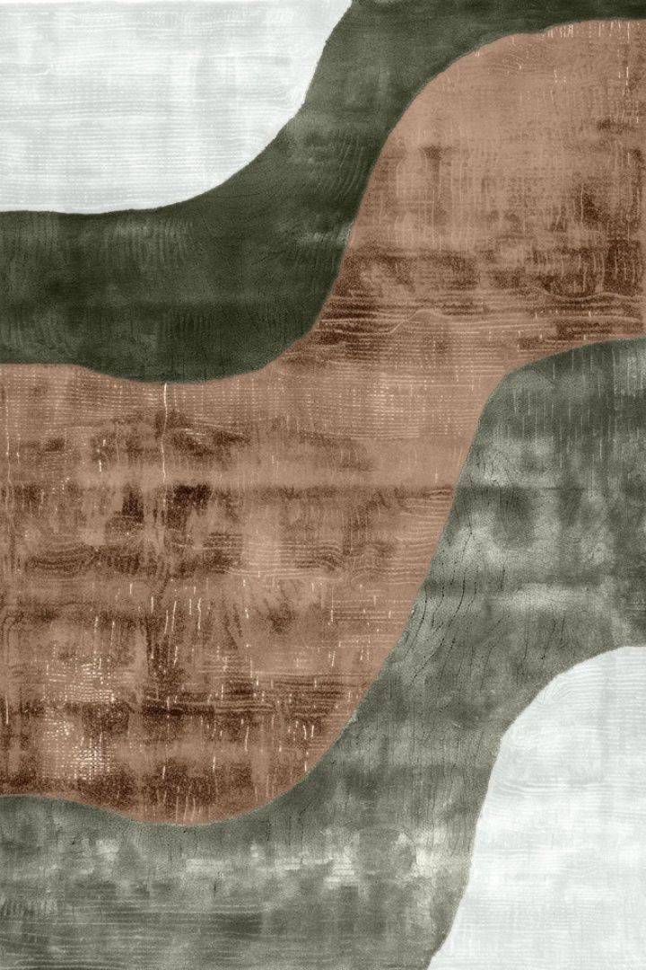 Wiltonmatta \'Barcelona\' 200x280cm - Brun/Ljusgrön i gruppen Inredning / Mattor / Vävda Mattor hos Reforma (V10197012)