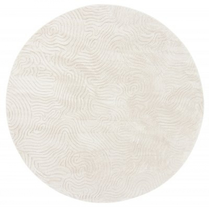 Rund Matta \'Amora\' 160cm - Vit i gruppen Inredning / Mattor / Vävda Mattor hos Reforma (V10199972)