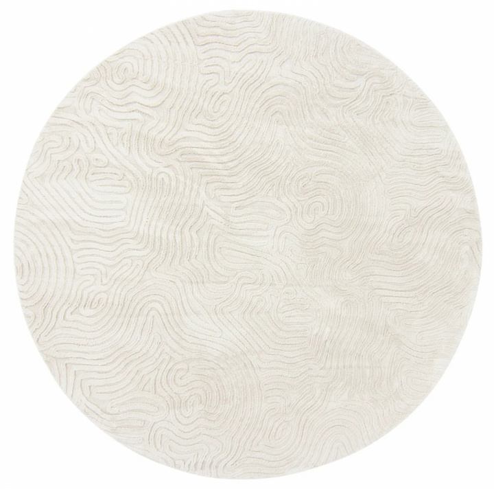 Rund matta \'Amora\' 80cm - Vit i gruppen Inredning / Mattor / Vävda Mattor hos Reforma (V10199974)