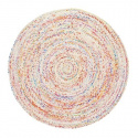 Rund Matta \'Flätan\' 80cm - Vit/Multi
