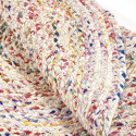 Rund matta \'Flätan\' 80cm - Vit/Multi