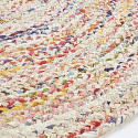 Rund matta \'Flätan\' 80cm - Vit/Multi