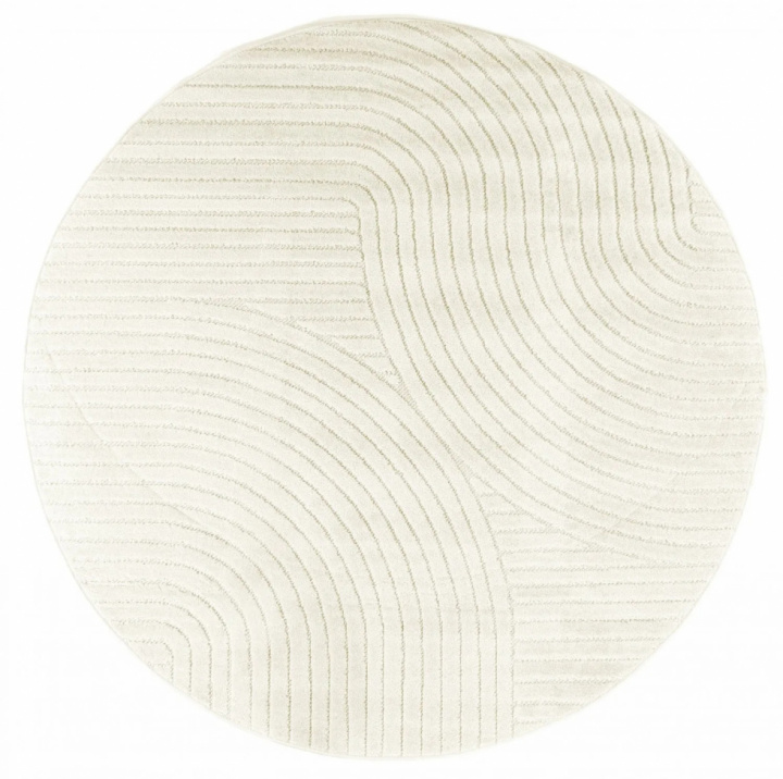 Rund Matta \'Devon\' 80cm - Cream i gruppen Inredning / Mattor / Vävda Mattor hos Reforma (V10200271)