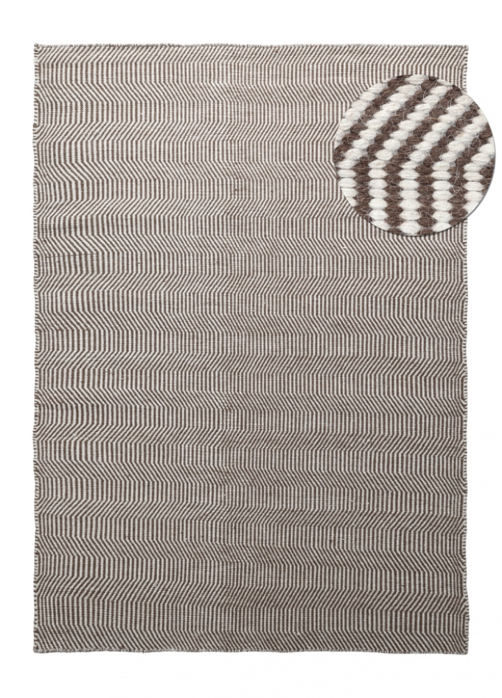 Ullmatta \'Larkana\' - Brun/vit i gruppen Inredning / Mattor / Ullmattor hos Reforma (V1020111)