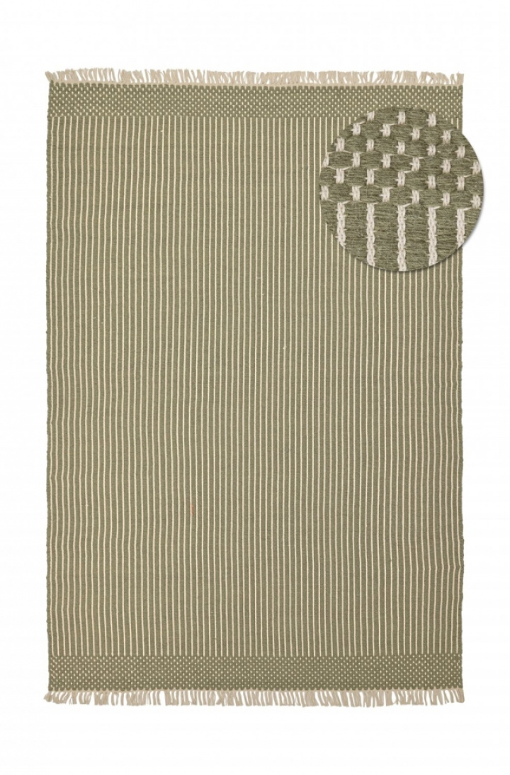 Ullmatta \'Arbil\' - Grön/vit i gruppen Inredning / Mattor / Ullmattor hos Reforma (V102015001)