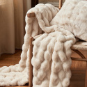 Pläd \'Aranga Bubble Throw\' 130x170cm - Beige