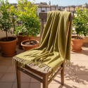 Pläd \'Samantha\' 130x170cm - Olivgrön